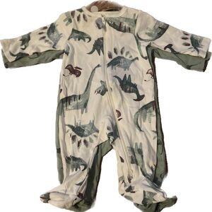 Carters 2 way zip boys dinosaur footie pajama and onesies set